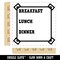 Cute Meal Planner List Note Box Taped Corners Square Rubber Stamp for Stamping Crafting